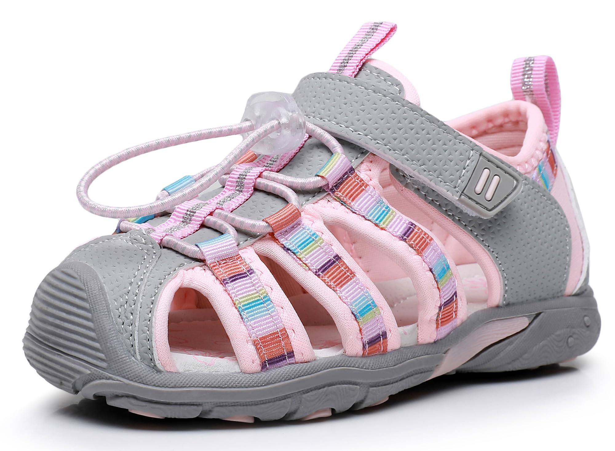 Photo 1 of (SIZE 11) (USED/FAIR) (BAGGED) Apakowa Kids Girls Sandals Summer Outdoor Athletic Double Strap Closed-Toe Beach Sandals Sport (Toddler/Little Kid)
