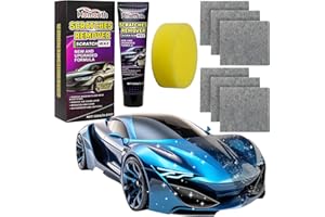 POPALULA Nano Sparkle Cloth Car Scratch Remover - 2025 Upgrade Nano Sparkle Cloth & Scratch Repair Paste, Scratch and Swirl Remover Kit with 6 Pcs Nano Sparkle & 1 Pcs Sponge, Car Scuff Repair Polishing Wax