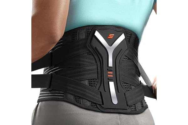 SueStar Back Brace for Lower Back Pain Relief with Y-Shaped Bionic Support System, Breathable Mesh Fabric Lumbar Support Belt