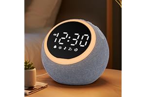 Mee 2ou Smart Alarm Clock for Bedrooms, Digital Alarm Clock with White Noise Machine, 25 Sounds, Night Light, Snooze, Sleep T