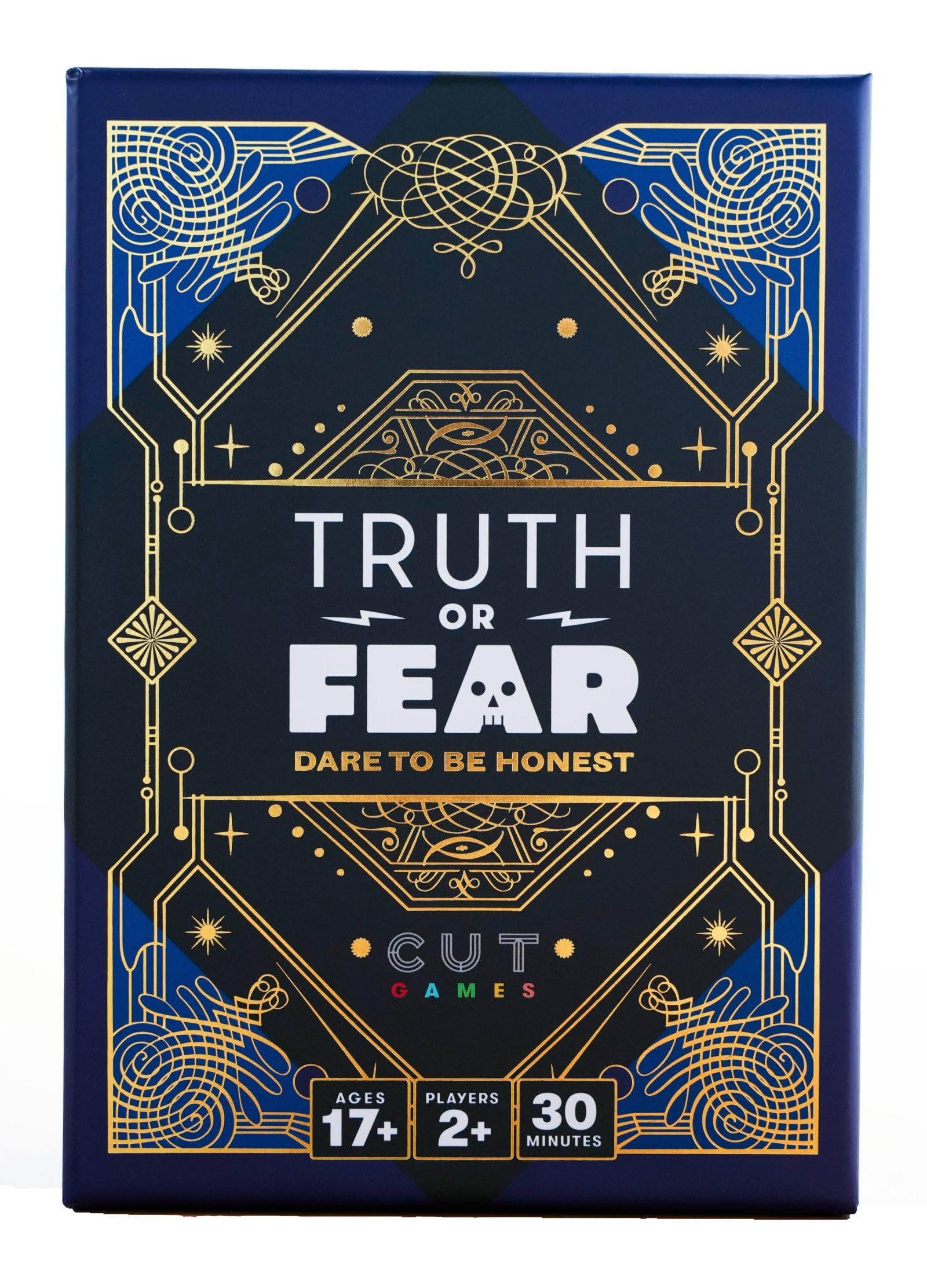 Cut Games Truth or Fear: Dare to be Honest 274 question Cards + 50 Dare Cards - Best Adult Card Game for Parties and Game Night - Ages 17+