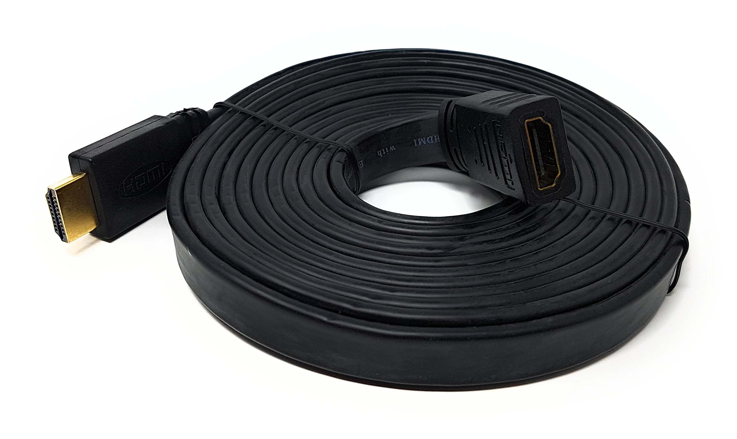 MainCore 3m Long Flat HDMI to HDMI Extension Cable for TV Stick, TV, DVD, AnyCast, Airplay, Dongle...etc (Available in 0.20m, 0.50m, 1m, 2m, 3m, 5m) (3m)