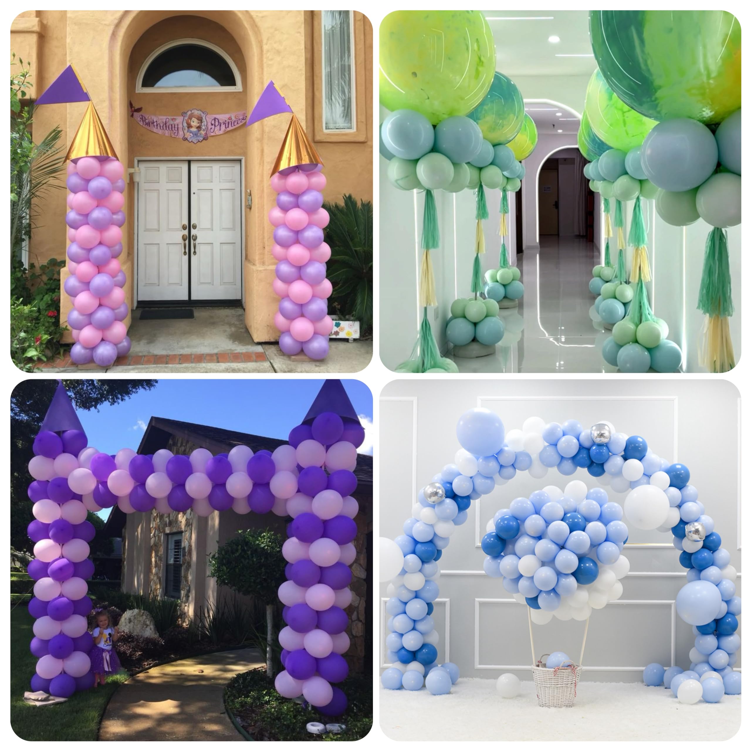 LTHYHJ 80 Balloon Clips and 100 Dots Glue Points and a Tie, Connector, for wedding, parties, etc. Arch tool