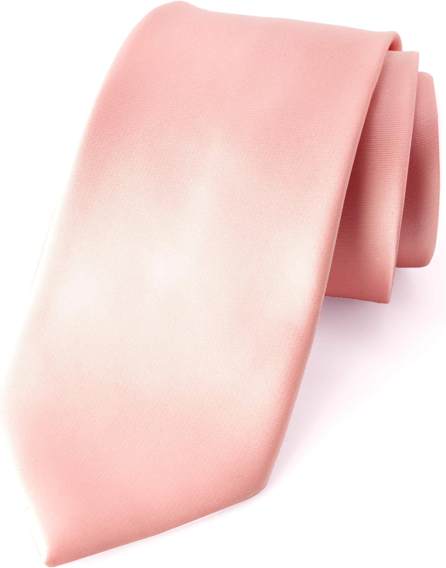 Men's Solid Color Satin Microfiber Tie, Regular and Skinny Width