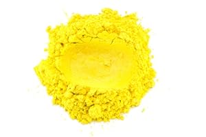 ELECTRIC BLISS BEAUTY 1 oz - Yellow Mica Powder - Cosmetic Grade - 25 Colors Available, Use for Cosmetics, Slime, Candles, Paints, Bath Bombs, Epoxy Resin, Soap, Clay, Nail Art, Jewelry (Yellow)
