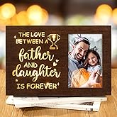Best Dad Gifts Christmas Gifts for Dad from Daughter, Glowing Daddy Picture Frame with Lights, Bonus Father Step Father Christmas Gift, Cool Birthday Gift for Daddy Who Wants Nothing Husband-4x6 Photo