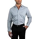 NAUTICA Slim Fit 100% Cotton Mens Dress Shirts Long Sleeve Wrinkle Resistant Formal