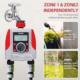 Aqualin Water Sprinkler Timer 2 Outlets Garden Irrigation Controller view 2
