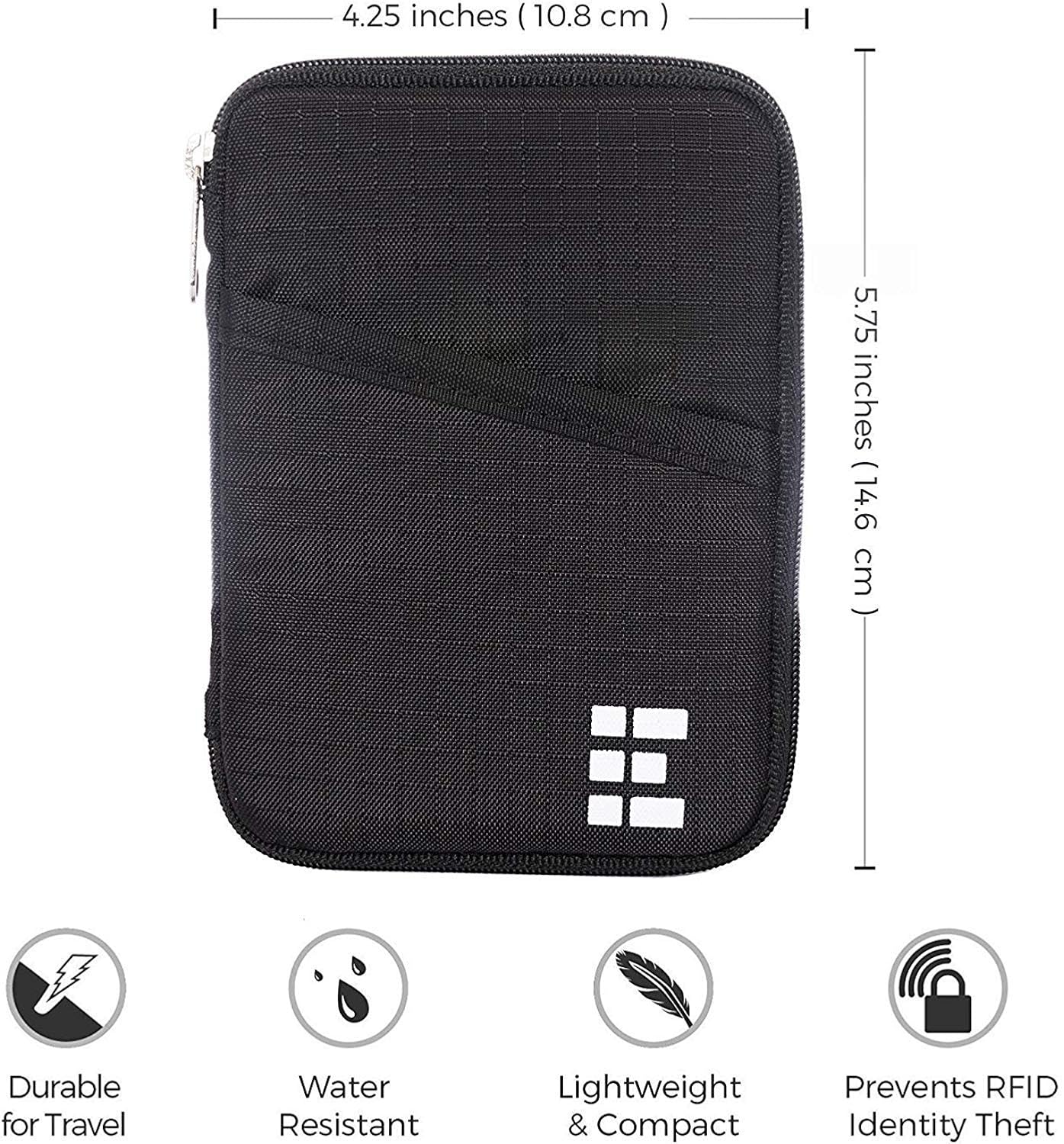  | Zero Grid Passport Wallet - Travel Document Holder w/RFID Blocking | Passport Wallets