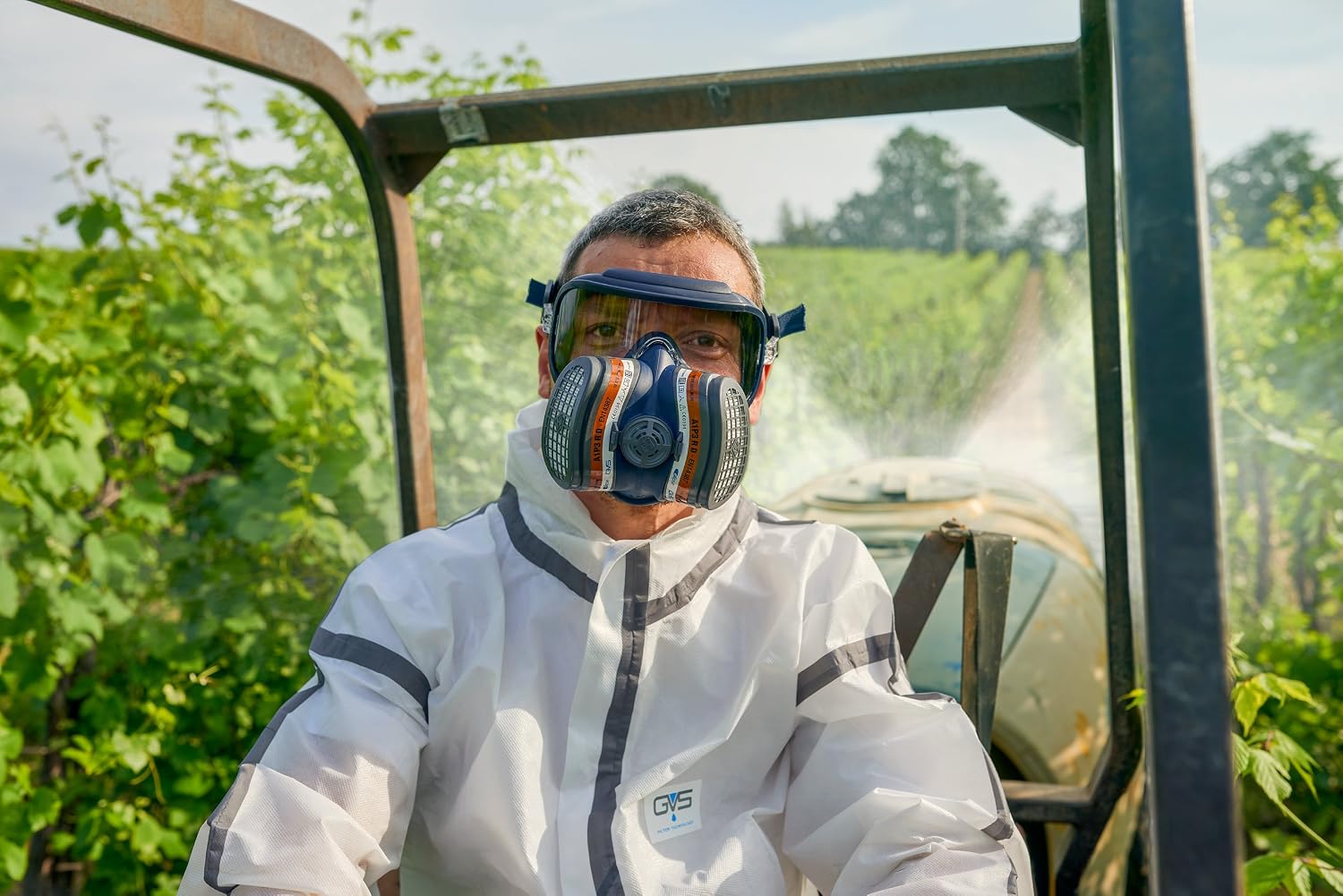 GVS SPR401 Elipse Integra Mask with A1P3 Filters for Organic Gases and Dust M/L, Grey, M/L Size - Image 3