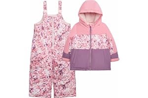 OshKosh B’gosh Girls Ski Jacket and Snowbib Snowsuit Outfit Set
