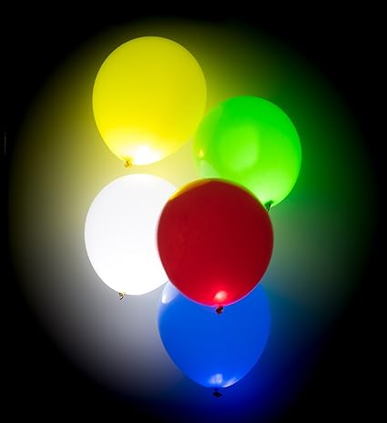 Trendario - Led Blinkende Luftballons - 15 Stück - Leuchtende Ballons - Bunt - Party, Geburtstag, Hochzeit, Festival Inklusiv