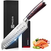 PAUDIN Santoku Knife Chef Knife, Ultra Sharp 7" Kitchen Knife for Cooking | Japanese High Carbon German Stainless Steel, Long-Lasting, Ergonomic Pakkawood Handle, Gift for Cook &amp; Pro Chef