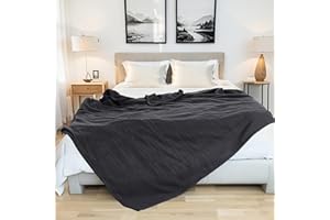 YAKEE Electric Blanket Full Size 72"x 84", Large Heated Blanket, Soft Warm Heating Blanket, 5 Heating Levels and 10 Hours Auto-Shut-Off, Machine Washable, Dark Grey