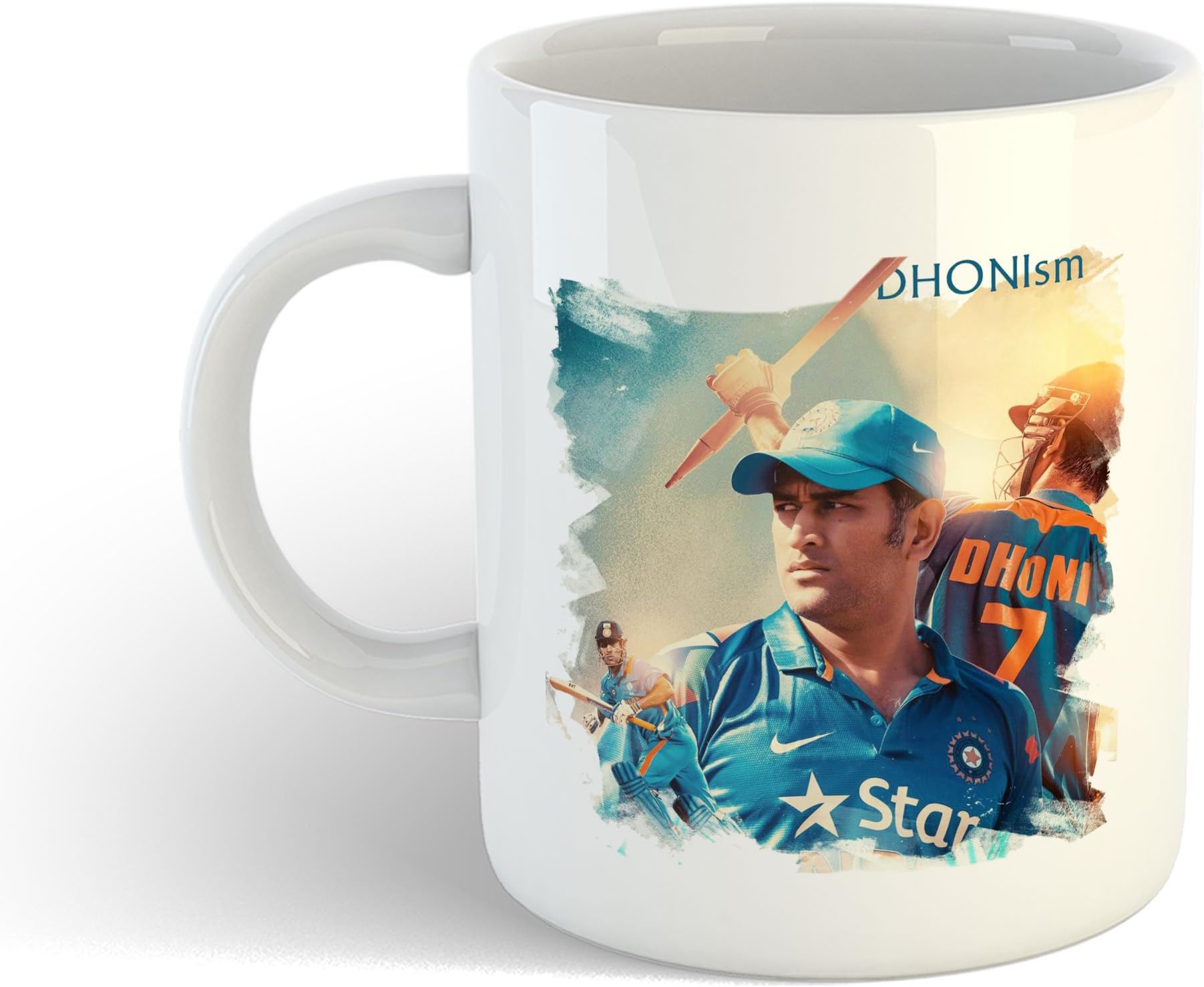 iKraft® Unique Gift for Cricket Lover – Indian One of The Best Wicket Keeper in World and India Captain Best Printed Mug for Cricket Fans (Two Sides Print)