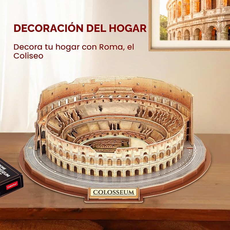 Puzzle 3D Coliseo Roma, Maquetas de Edificio 163 Piezas