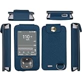 SNK Dexcom G7 / G6 Receiver Fitted Leather Case W/Screen Protector &amp; Lanyard (Blue)