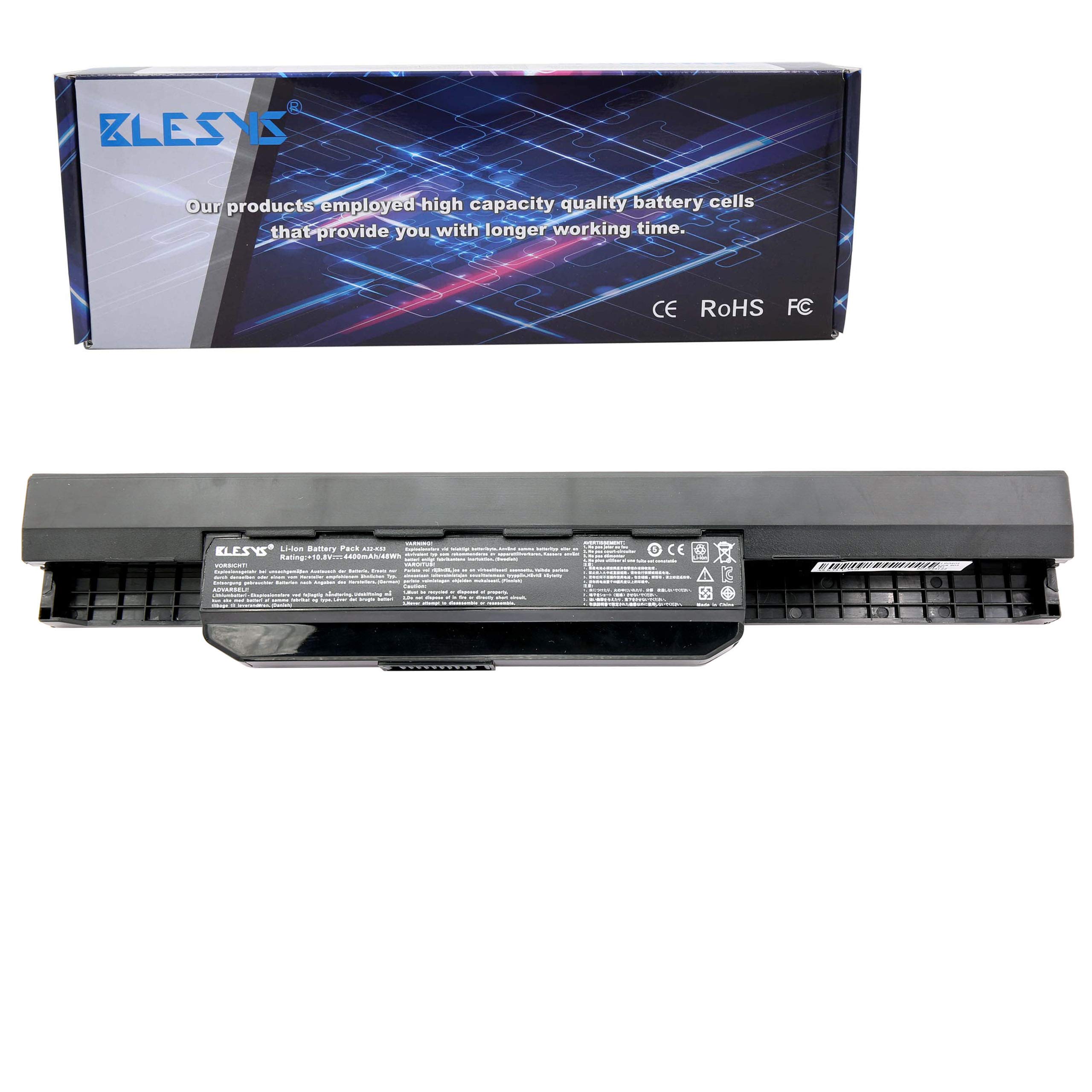 BLESYS 4400mAh A32-K53 A41-K53 Battery for ASUS K43 K43E K43S K53 K53E K53S K53SD K53SJ K53SV K53U K53Z X44H X53 X53E X53S X53U X54 X54C X54H X54L A43S A53 A53E A53S A53U Series A42-K53 Laptop 10.8V