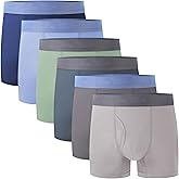 BAMBOO COOL Boys' Boxer Briefs 6-18Y Underwear Moisture-Wicking Lightweight and Ultra Soft 6-Pack