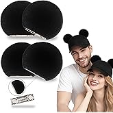 zhezesmila 2 Pairs Magnetic Mouse Ears for Cap Hat Beret Bucket Hat - 3.5'' Clip Mouse Ears Headwear Accessories for Costume Outfits Holiday Party