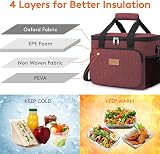 Lifewit Lunch Bag 9L Insulated Cooler 12 Cans Burgundy view 2