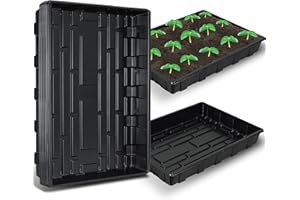 Gardzen 10 Pack Seed Trays, Reusable Plant Grow Trays, Ideal for Seed Starting, Microgreens, Indoor Gardening, and Greenhouse Plant Nurseries - No Drain Holes, 17.3" x 13"