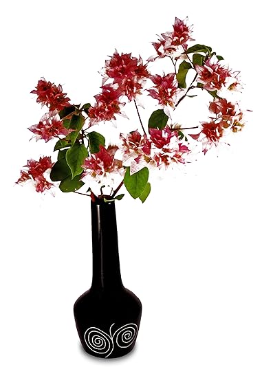 Buy Yellowtable Classic Ceramic Flower Vase In Rangoli Black For