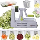 Brieftons 7-Blade Spiralizer: Strongest-and-Heaviest Duty Vegetable Spiral Slicer, Best Veggie Pasta Spaghetti Maker for…