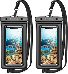 Syncwire Waterproof Phone Pouch, 2 Pack IPX8 Universal Waterproof Case Underwater Dry Bag Compatible with iPhone 11 Pro XS Max XR X 8 7 6s Plus SE Galaxy S10 S9 Note 10 Google Pixel Up to 7"