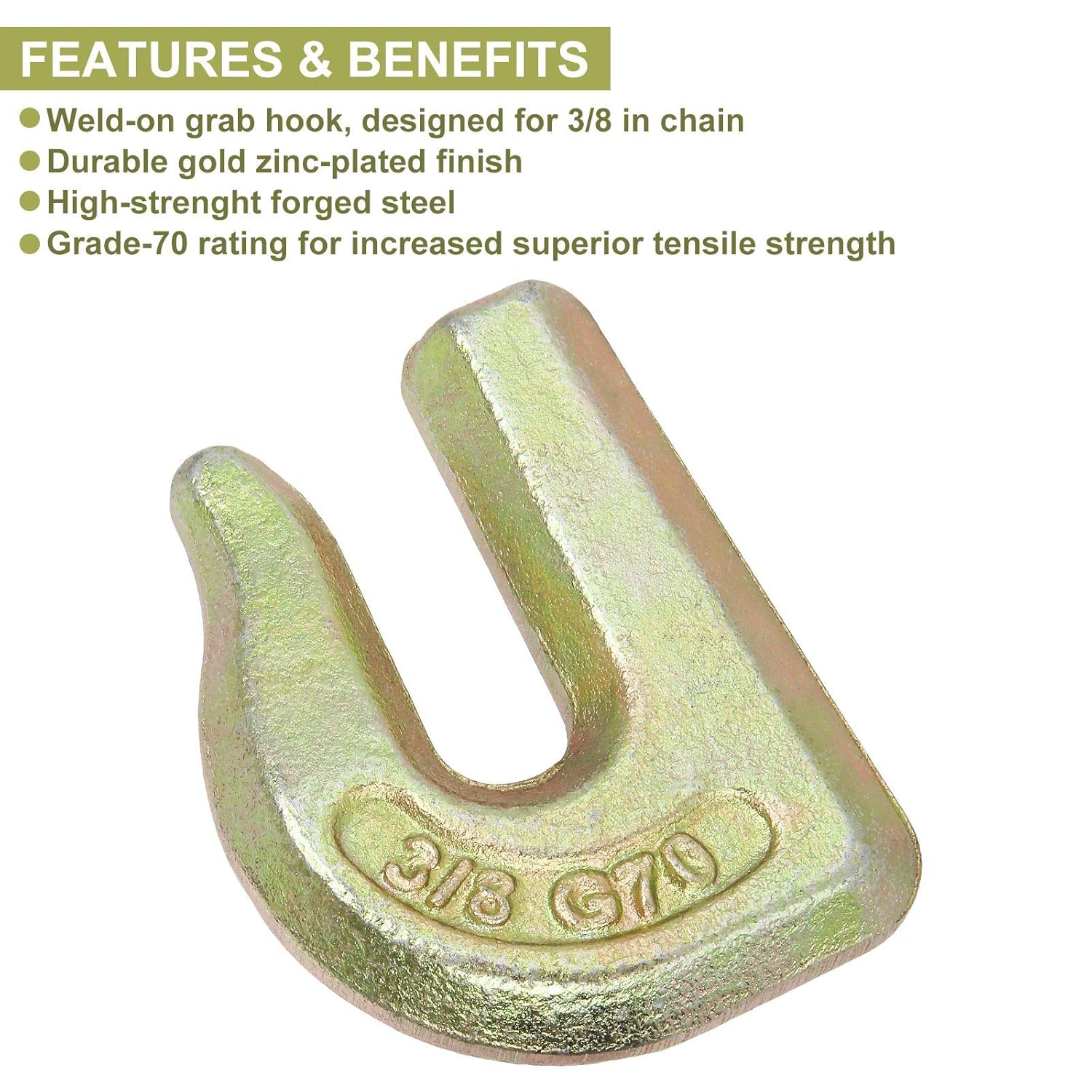 Heavy Duty Grade 70 Grab Chain Hooks Tractors Loader Bucket UTV