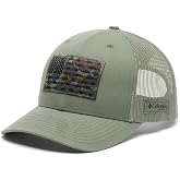 Columbia Unisex PFG Fish Flag Mesh Ball Cap | Breathable, Mesh Back Ventilation, Classic Fit