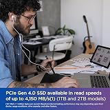 WD Blue SN580 2TB NVMe M.2 2280 PCIe Gen3 SSD up to 4150 MB/s read view 2