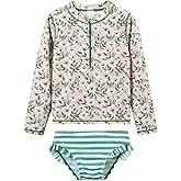 LIBREDGE Toddler Girls Swimsuit Rash Guard Sets 2-Piece Bathing Suits UPF 50+ Summer Kids Swimwear 2-7T