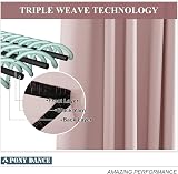 PONY DANCE Baby Pink Blackout Curtains 46x54 2 Pieces Thermal Eyelet view 5