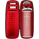 co2CREA Hard Travel Case Replacement for Ultimate Ears UE MEGABOOM 4 MEGABOOM 3 Portable Bluetooth Wireless Speaker (Sunset Red case for Speaker and Charging Dock)