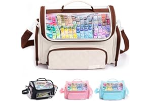 APOFFICE Large Marker Organizer Case Holds 200-300 Markers | Art Marker Storage Bag with Removable Dividers & Clear Top for Artists, Crafters & Travel - Pen, Pencil Alcohol Marker Holder - Art Supply
