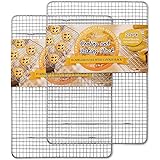 Hiware 2-Pack Cooling Racks for Baking, Stainless Steel Wire Rack Baking Rack Oven Rack Cookie Rack, Oven Safe, Rust-Resistan