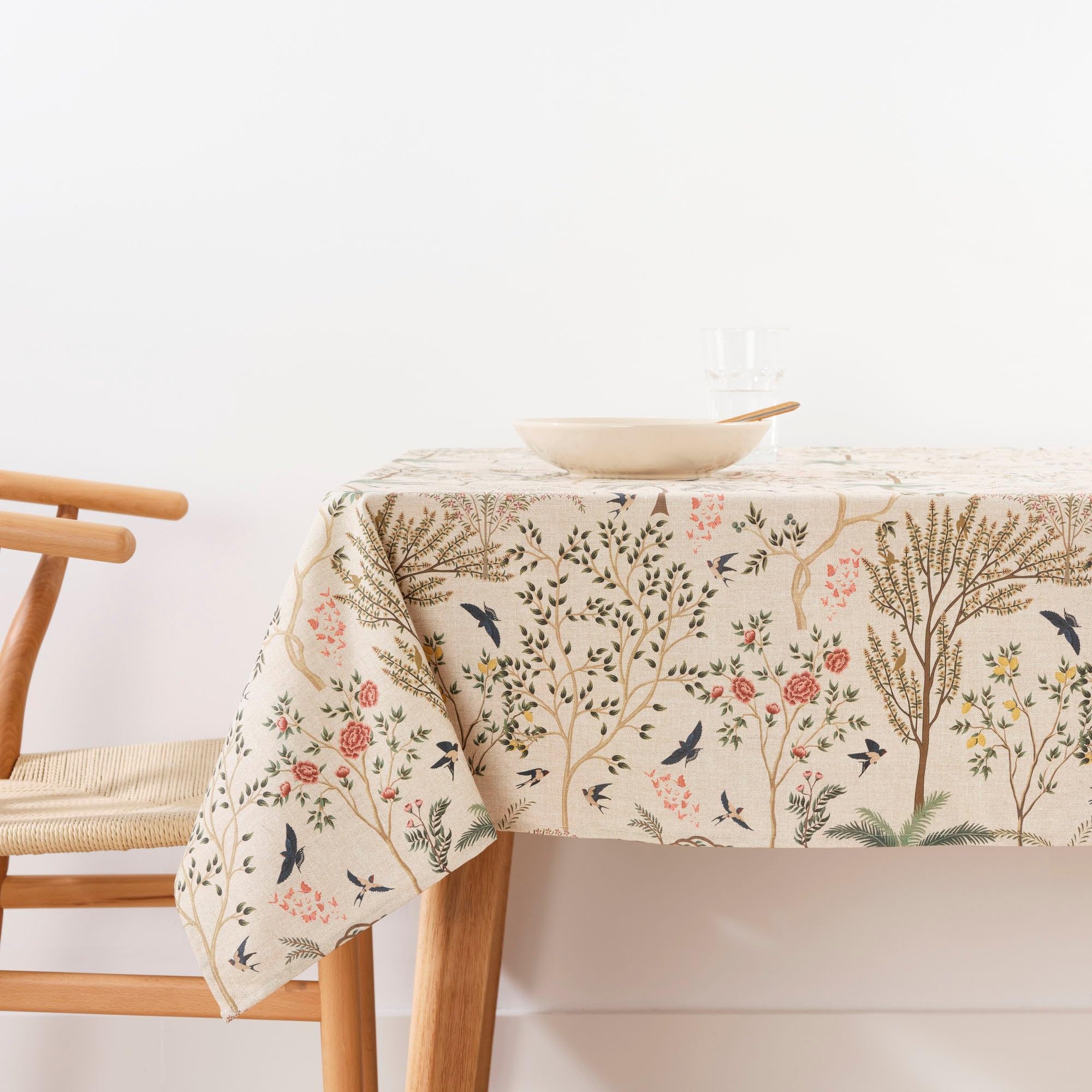 BELUM | Stain Resistant Tablecloth Size 100 x 155 cm - Extra Soft Touch Tablecloth Colour Multicolor - Fabric Tablecloth 100% Organic Cotton Model 0120-324