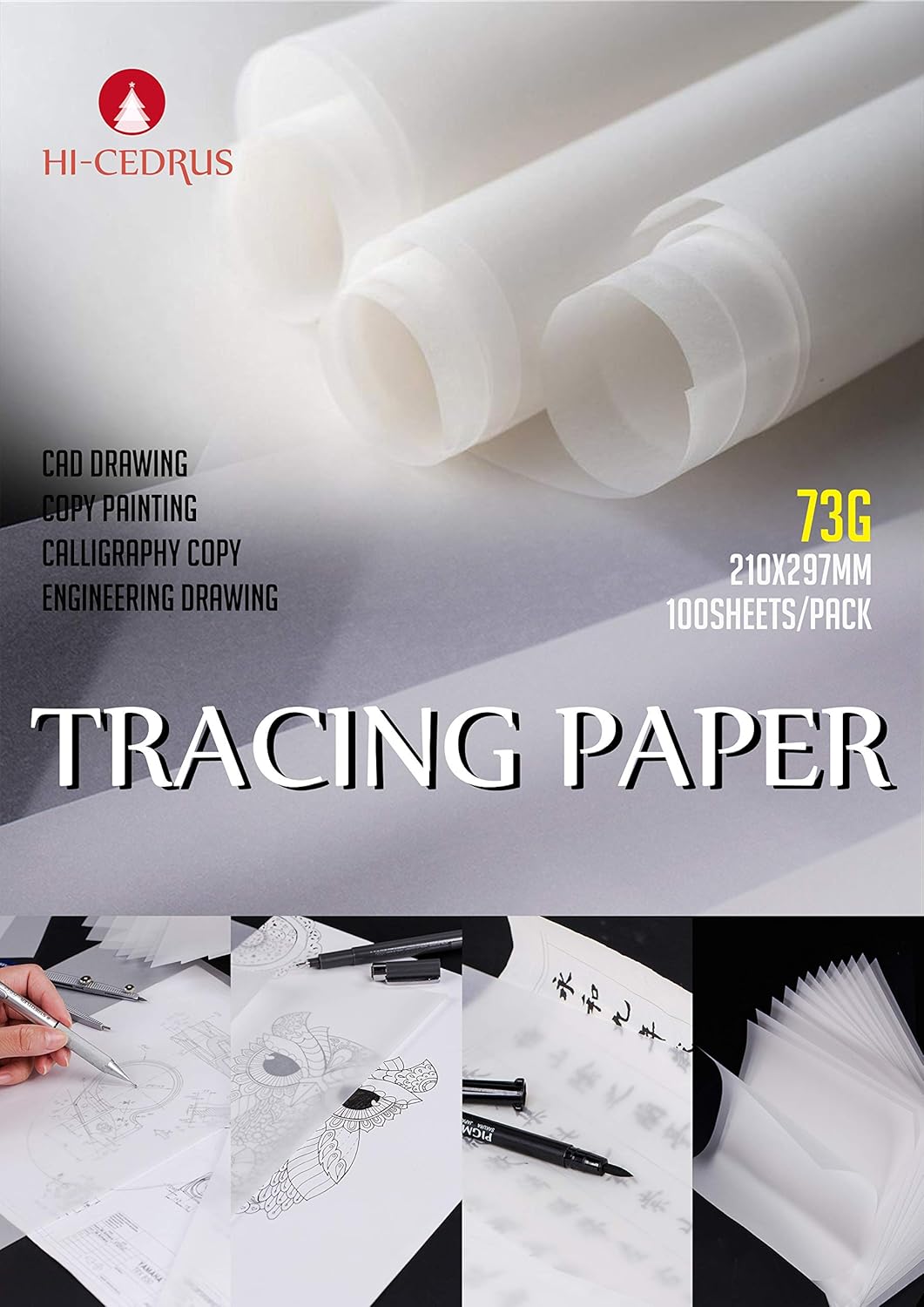 73gsm Artist‘s Tracing Paper, A4 Size Translucent Vellum