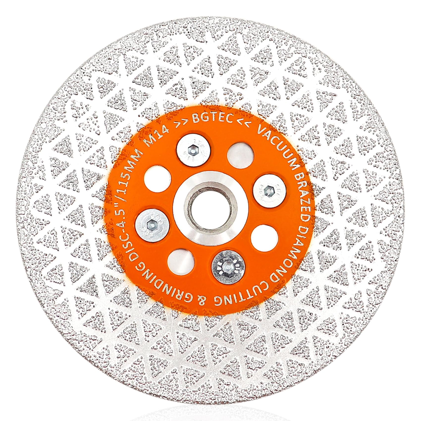BGTEC Diamond Tile Cutting Wheel 115mm - Double Sided Diamond Grinding Cutting Disc for Porcelain Tiles,Granite,Marble,Concrete with M14 Thread