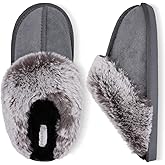 Besroad Winter Fuzzy House Slippers Sandals Plush Faux Fur Fluffy Flats Slippers Warm Slide Shoes for Women