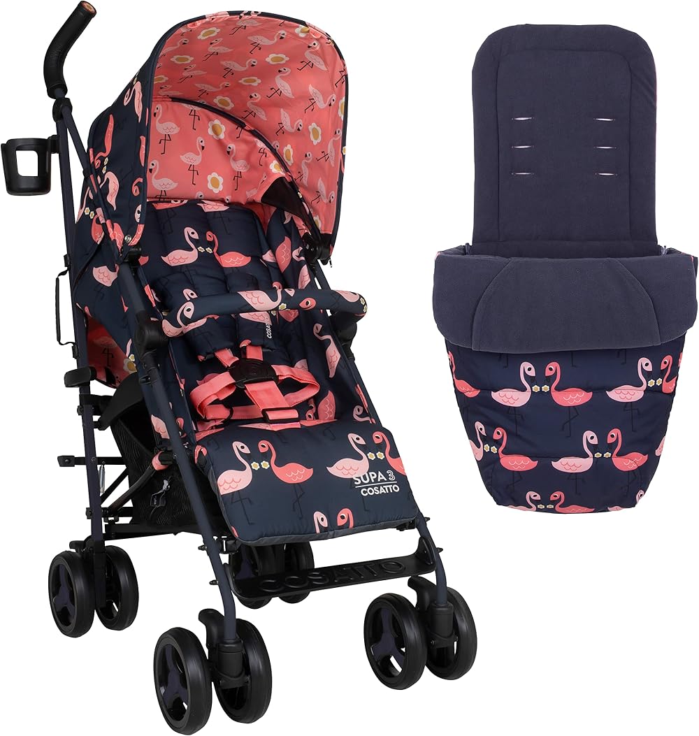 Cosatto Supa 3 Pushchair with Footmuff Pretty Flamingo
