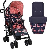 Cosatto Supa 3 Pushchair with Footmuff Pretty Flamingo