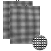 2 PCS 7 Count Plastic Mesh Canvas, 10.5 X 13.5 Inch Embroidery Knit Crochet Eye Mesh, for Embroidery, Acrylic Yarn Crafting, and Make Dividers (Black)