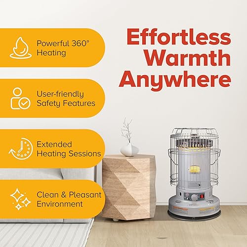 Kero World KW-24G 23,800 Btu Portable Indoor Kerosene Heater in