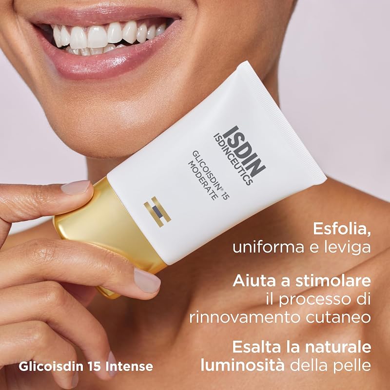 Isdinceutics Glicoisdin 15 Moderate (50 g) | Gel Esfoliante, Rinnovatore e Illuminante per la Pelle | 6,1% di Acido Glicolico Libero