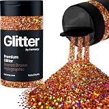 Hemway Holographic Bronze Brown Glitter Shaker 130g Extra Chunky