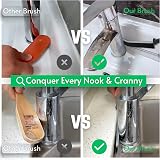 JOHN ELIA Crevice Cleaning Brush UK 3 Pcs Multifunctional Grout Gap Cleaner view 5