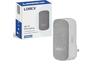 Lorex Wi-Fi Chimebox for Video Doorbells | Motion & Door Alerts with Custom Ringtones | Plug & Play | 1-to-Many Flexibility |