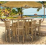 4tlg. Bar RIVAS + Bambus Theke Tresen Barhocker OUTDOOR: Amazon.de: Garten